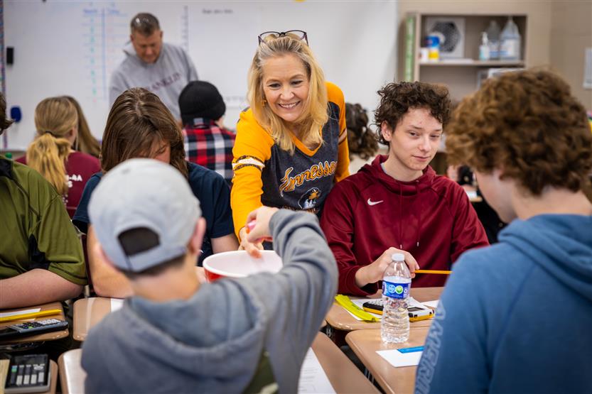 Franklin High students in a math class